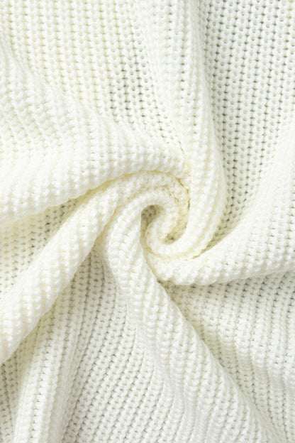High Neck Loose Fit Knit Sweater