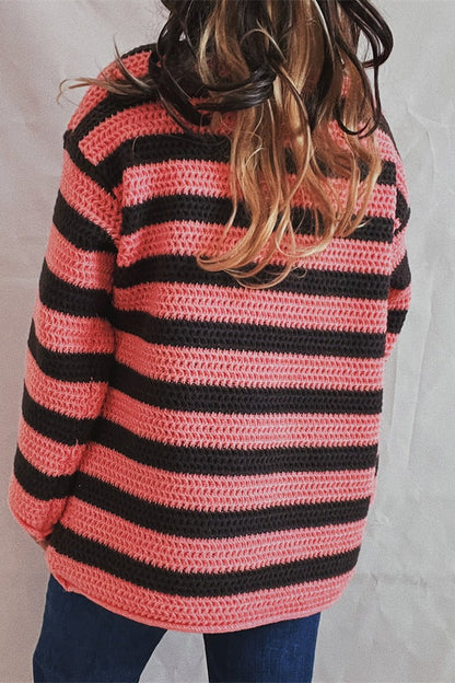 Striped Knit Loose Sweater