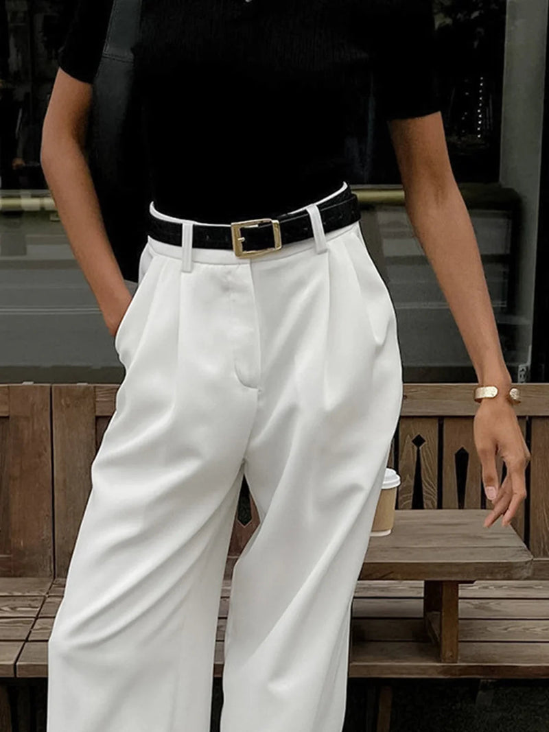 High Waist Drape Pants