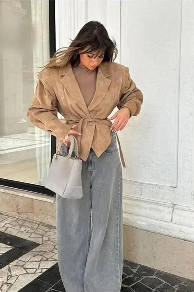 Tie Waist Short Coat