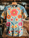 Vintage Bloom Art Print Short Sleeve T-shirt
