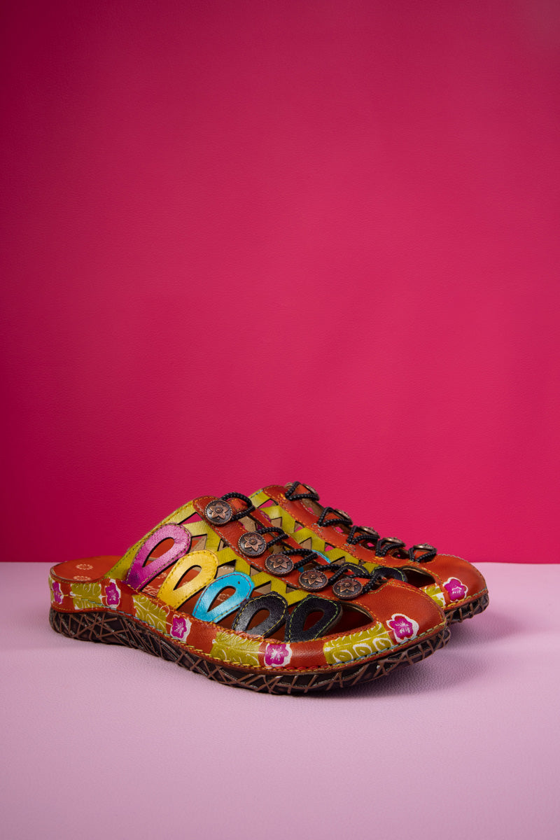 Soffia | Rowan Embossed Leather Sandal