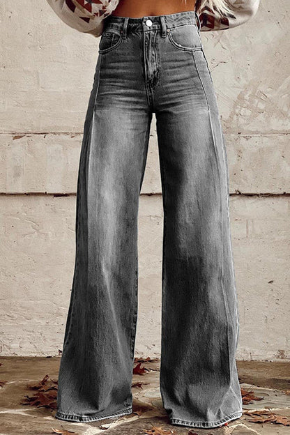 Moxidress Distressed Wide Leg Denim Pants