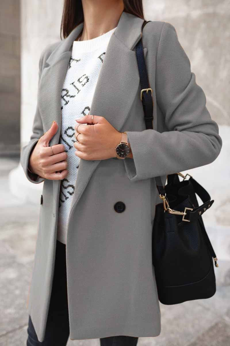 Color Loose Suit Coat
