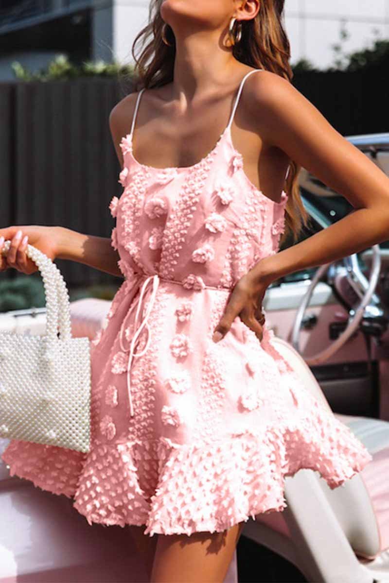 Lace Flower Design Grace Mini Dress