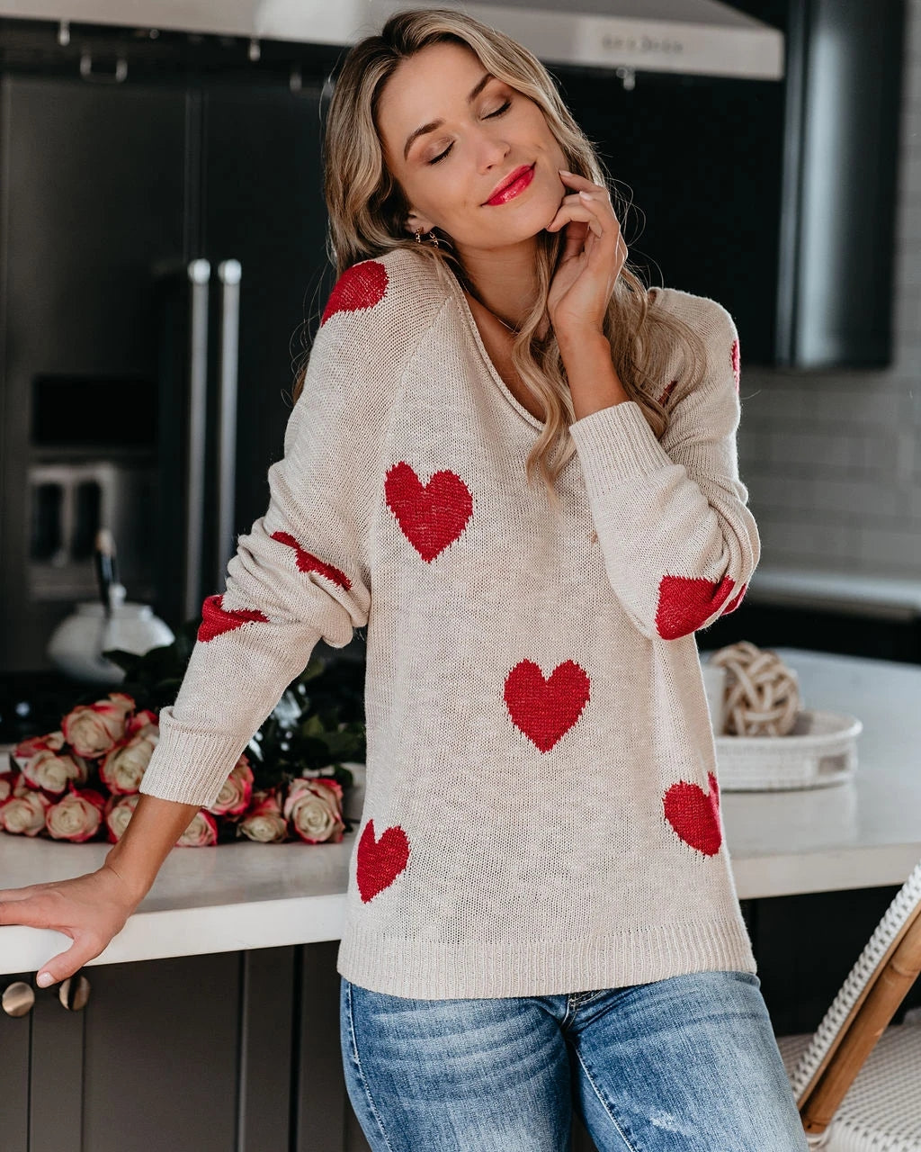 My Heart Oversized Knit Sweater