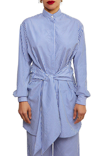 Blue Bar Skirt Set