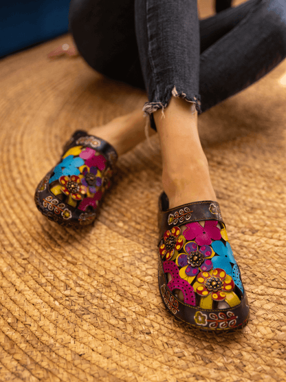 Soffia | Brickell Tropical Cut-out Leather Sandal