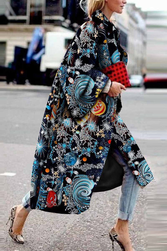 Stylish ' Long Sleeve Lapel Collar Coat