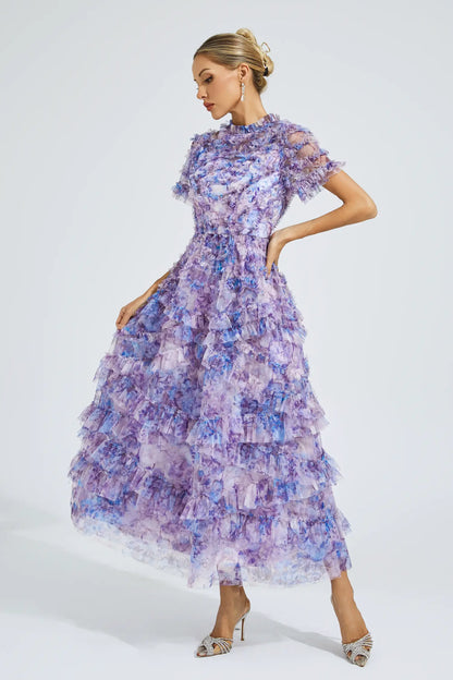 Saroyan Purple Midi Dress