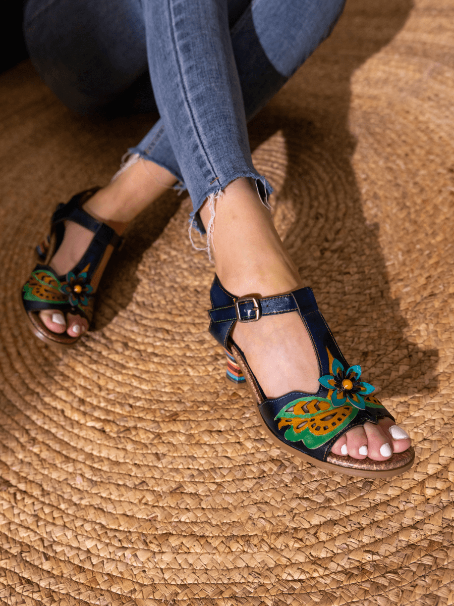 Soffia | Estella Leather T-strap Pump