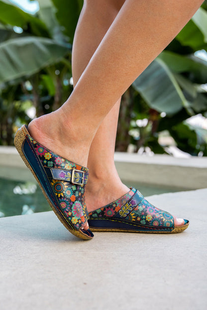 Soffia | Elsinore Printed Leather Sandal