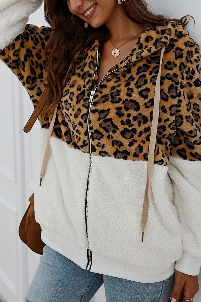 Leopard Stitching Coat(3 Colors)