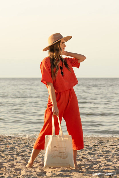 Short Sleeve Top & Elastic Waist Pants