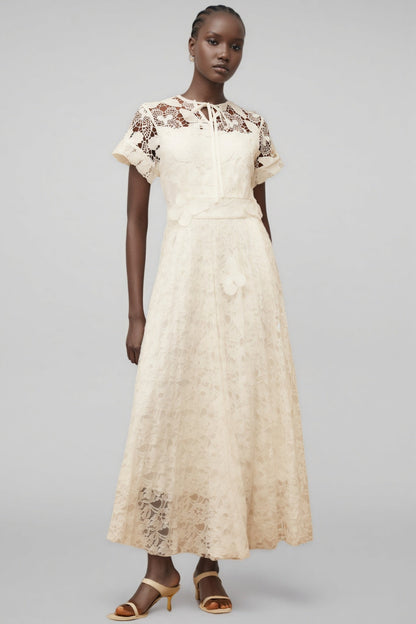 Zephrt White Lace Maxi Dress
