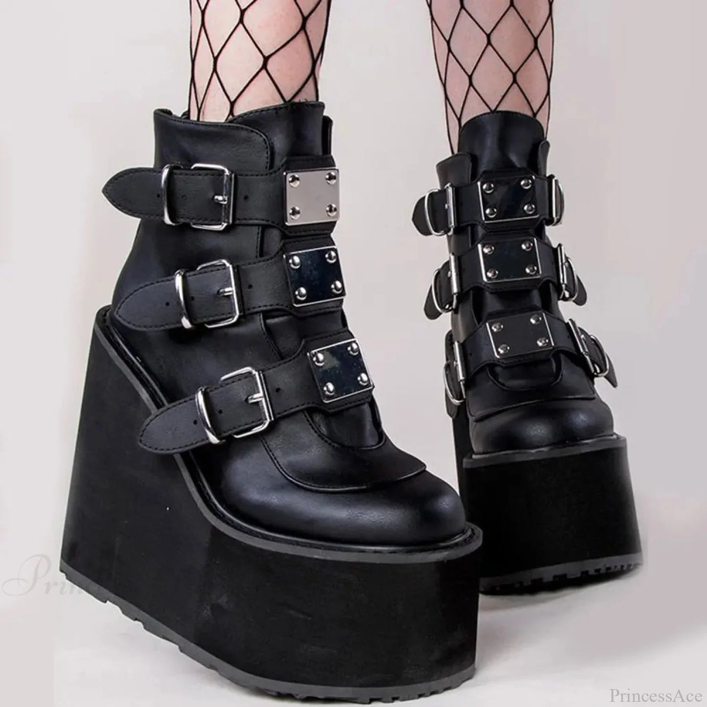 Rebel Gothic Wedge Costume Ankle Boot