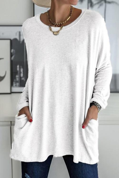 Moxidress Long Sleeve Pockets T-shirt
