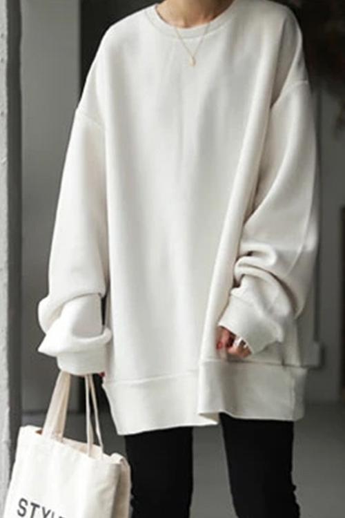 Moxidress Crewneck Long Sleeve Oversized Sweatshirt