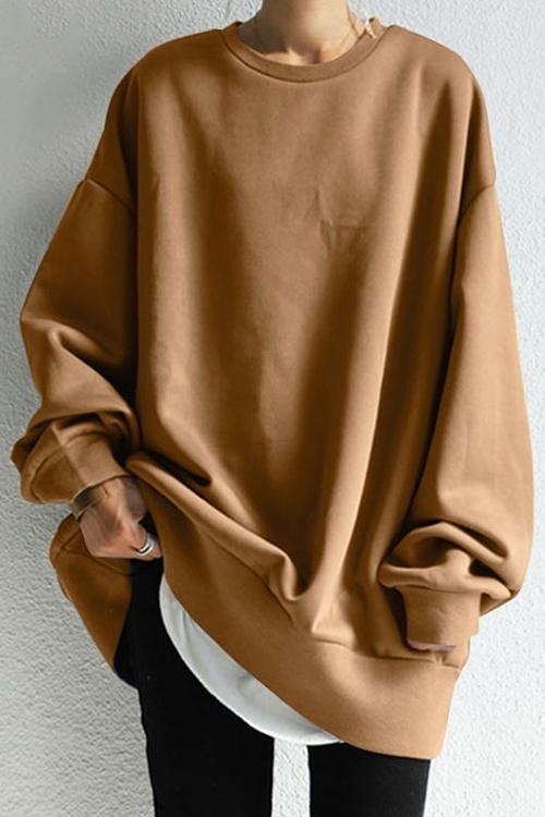 Moxidress Crewneck Long Sleeve Oversized Sweatshirt