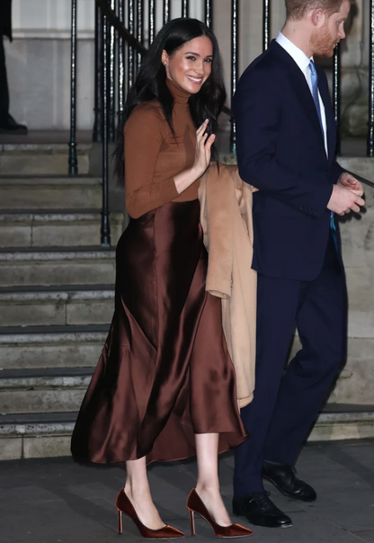 Satin Midi Skirt