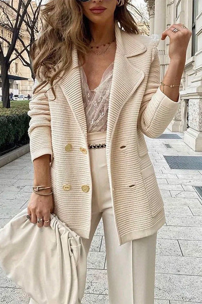 Moxidress Lapel Buttons Cardigans With Pockets