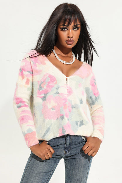 Knit V-neck Cardigan