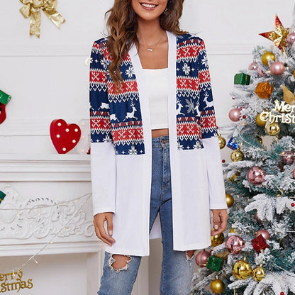 New Year Long Sleeve Cardigan Christmas Sweater