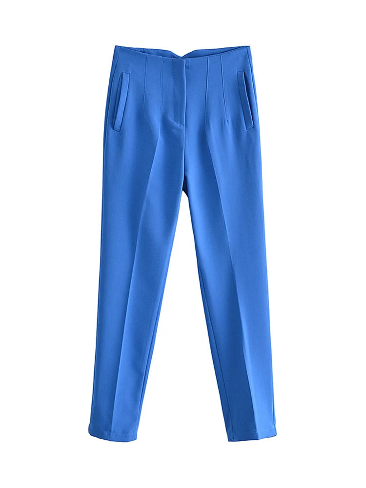 Classic ’s Pencil Pants Spring Basic High Waist Straight Pant Female Slim Ankle Length Trouser Pantalones