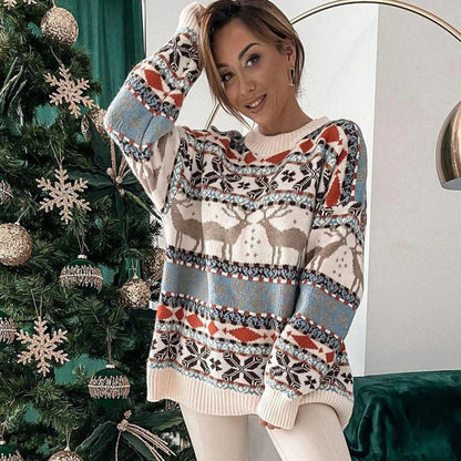 Y2k Oversized Full Sleeve Thicken Winter Christmas Sweater