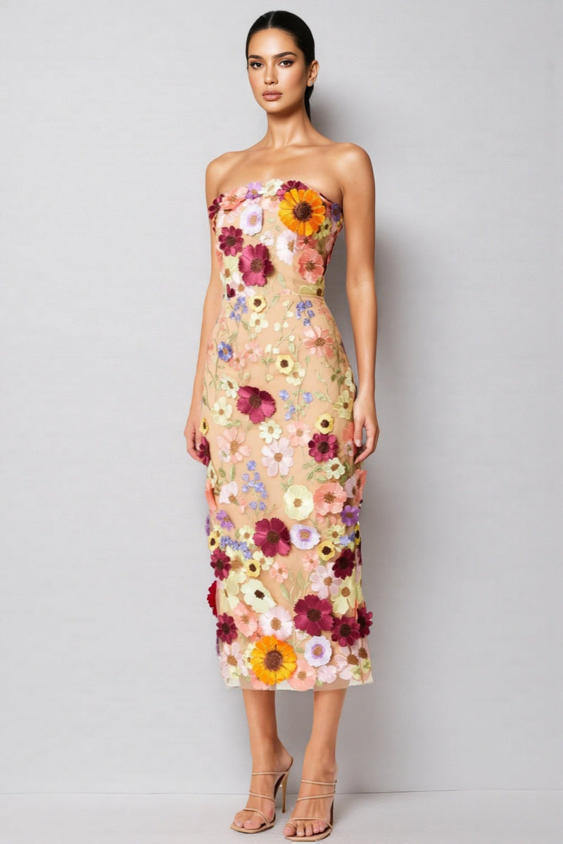 Winslet Embellished Lace Midi Dress