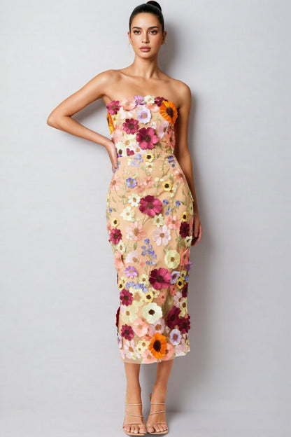 Winslet Embellished Lace Midi Dress