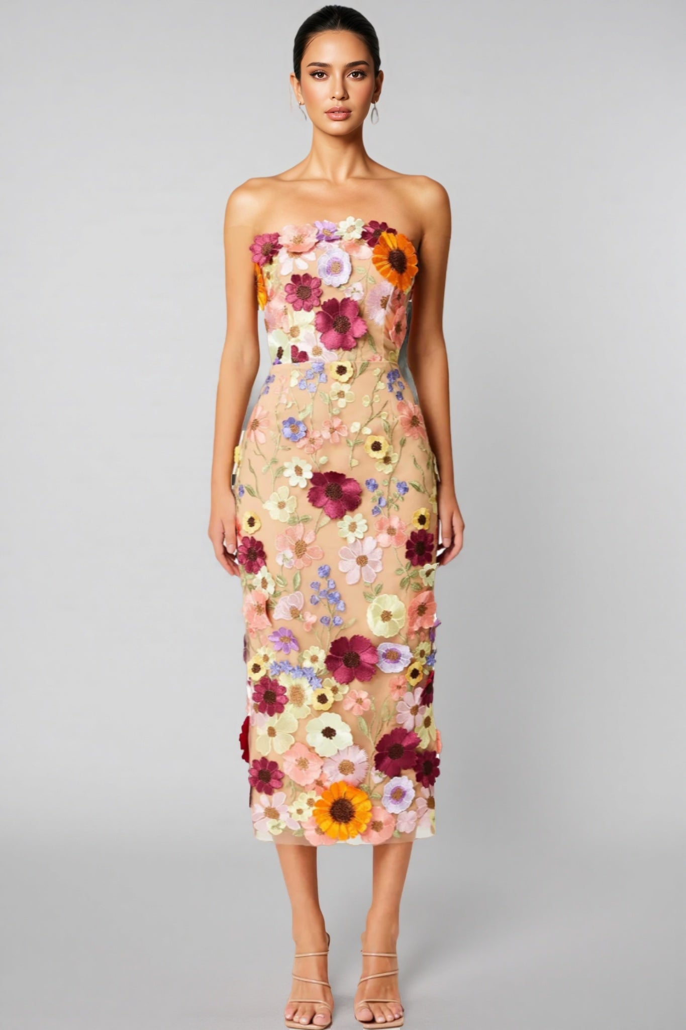 Winslet Embellished Lace Midi Dress
