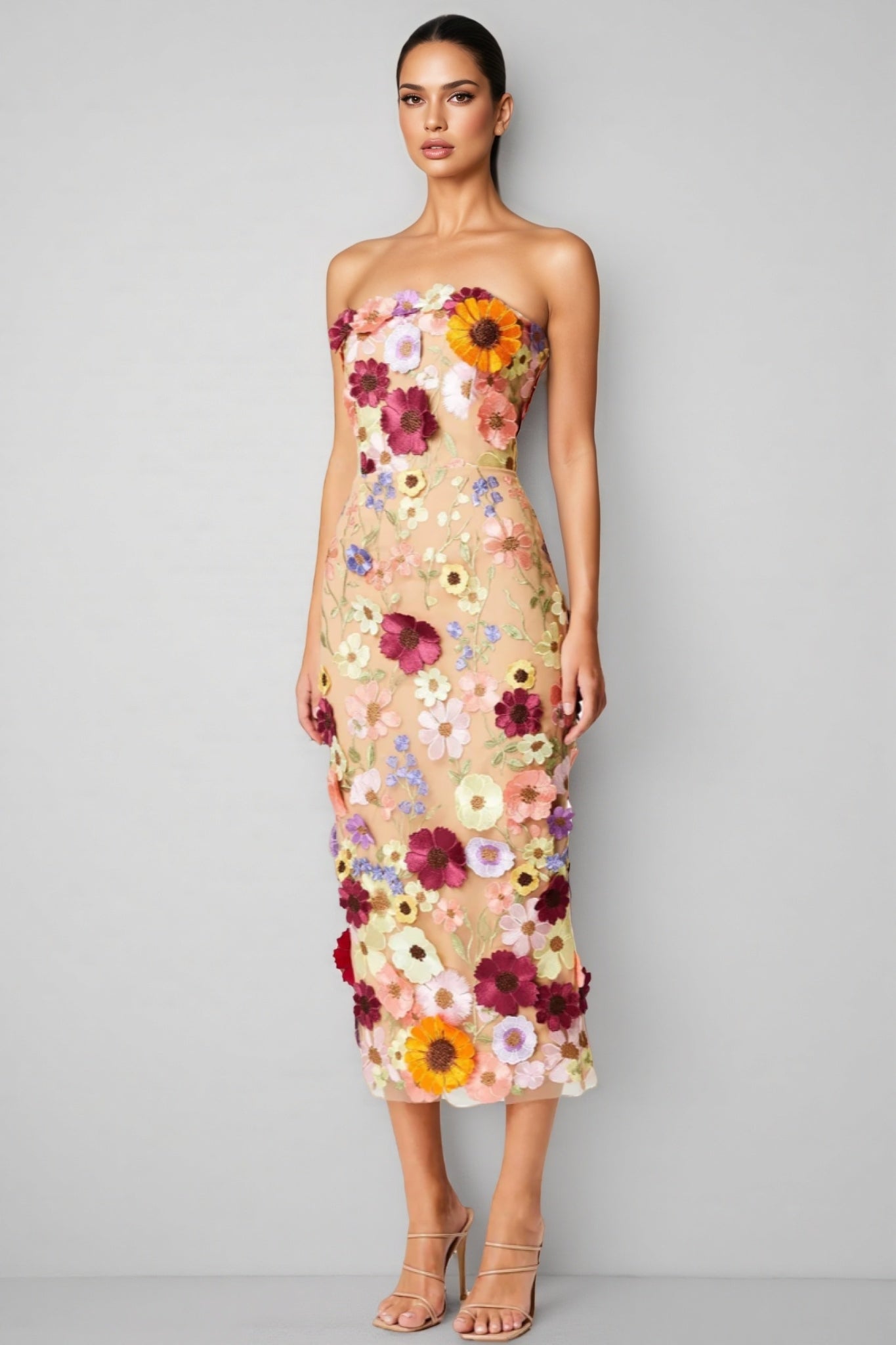 Winslet Embellished Lace Midi Dress