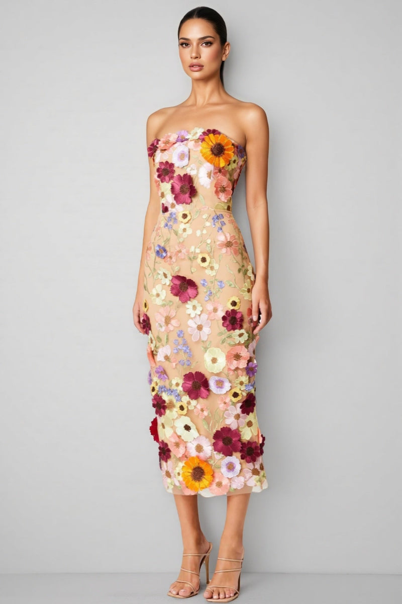 Winslet Embellished Lace Midi Dress