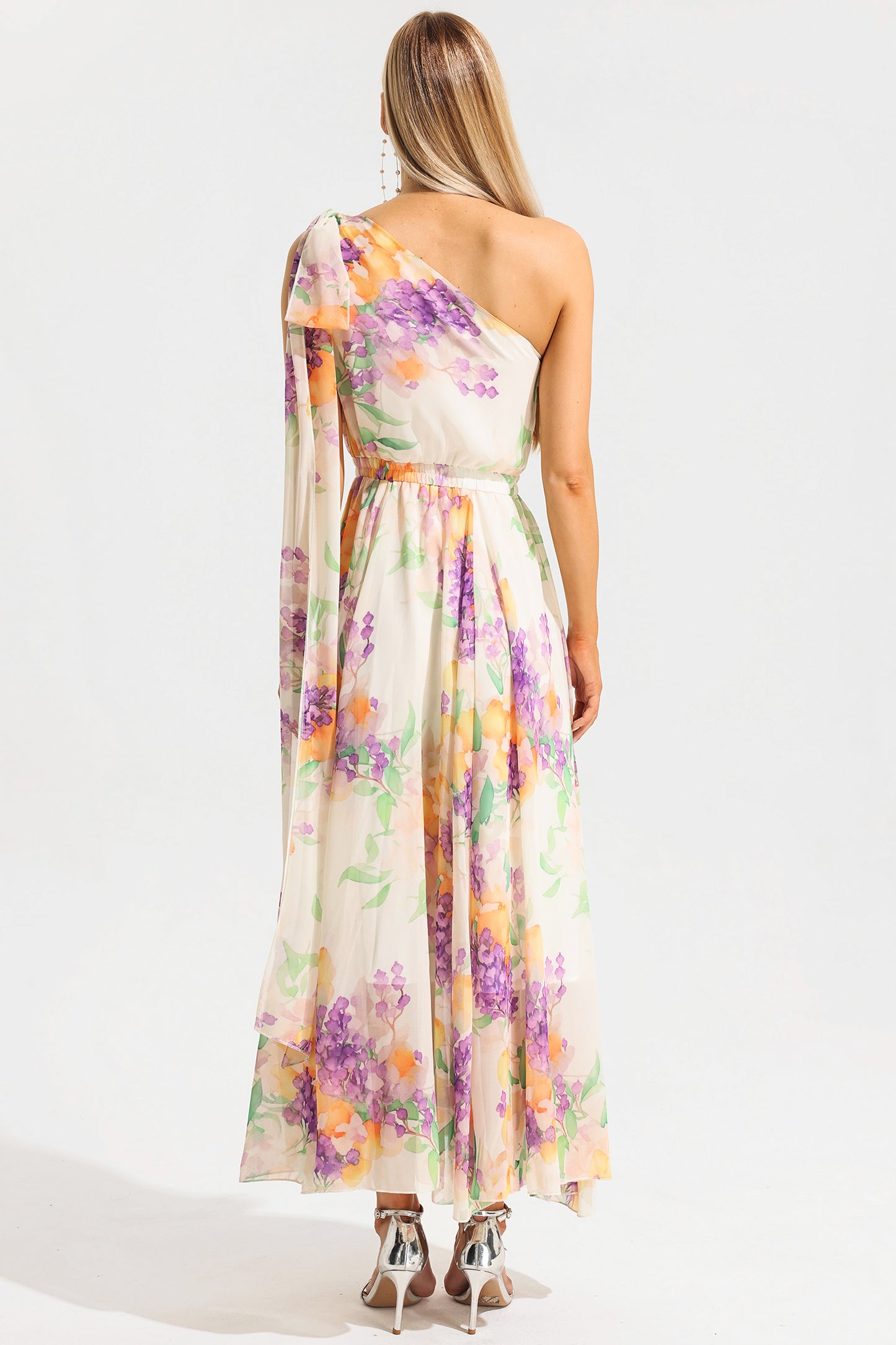 One-shoulder Sleeveless Maxi Dress