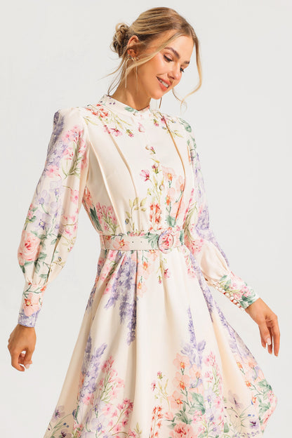 Long Sleeve Maxi Dress With Belt