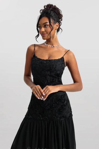 3d Sleeveless Midi Dress