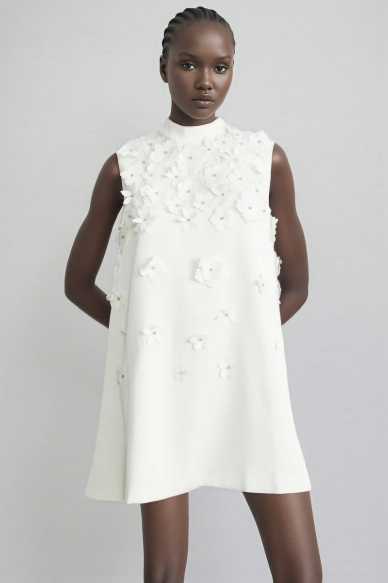 Eulalia Faux-flower Mini Dress