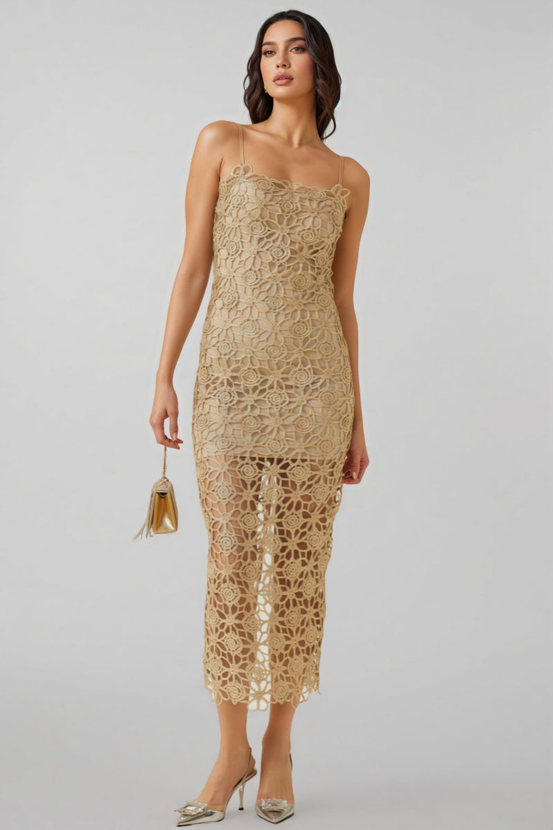 Zephyra Embroidery Midi Dress Set