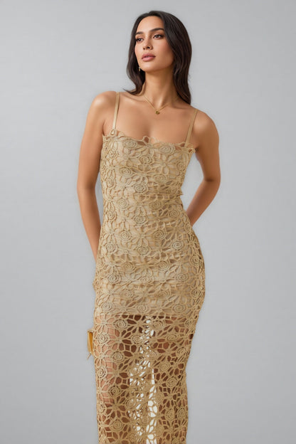 Zephyra Embroidery Midi Dress Set