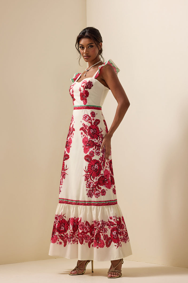 Sleeveless Sweetheart Neck Splicing Midi Dress
