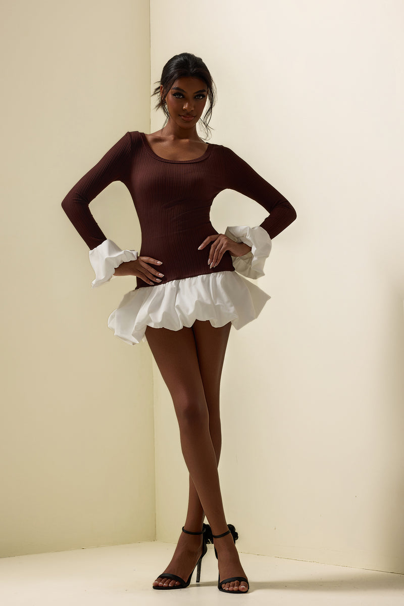 Jersey Round Neck Mini Dress