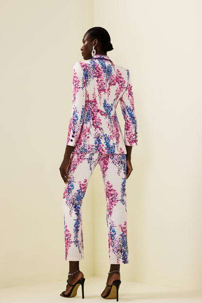 Double Breasted Blazer & High Waist Pants Set