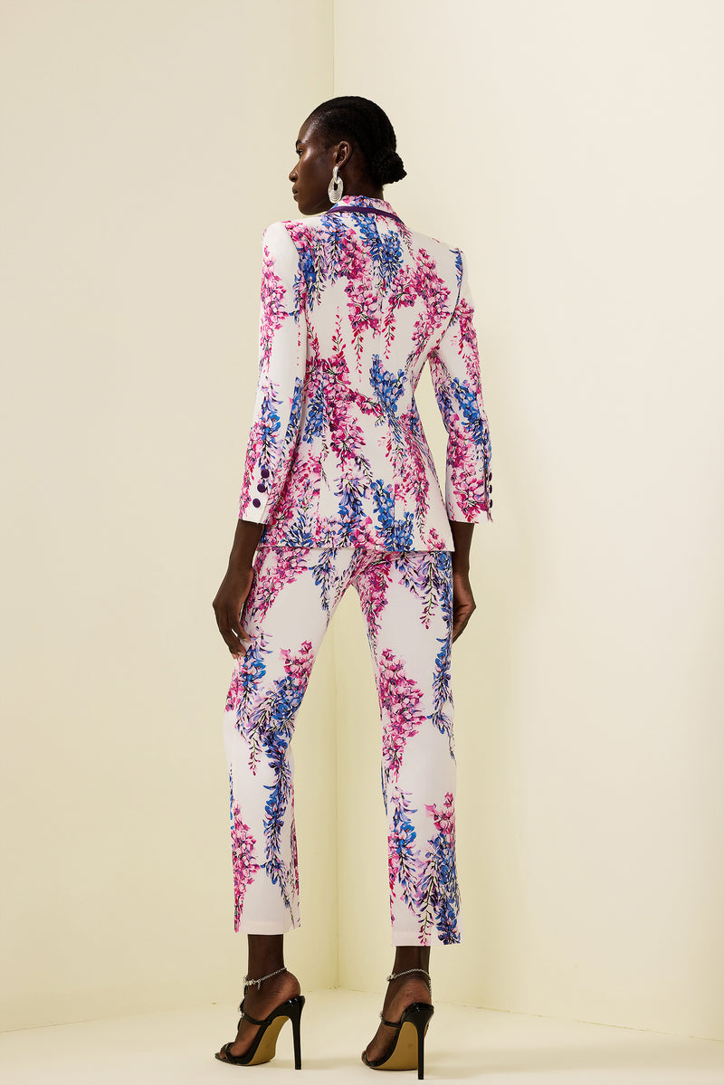 Double Breasted Blazer & High Waist Pants Set