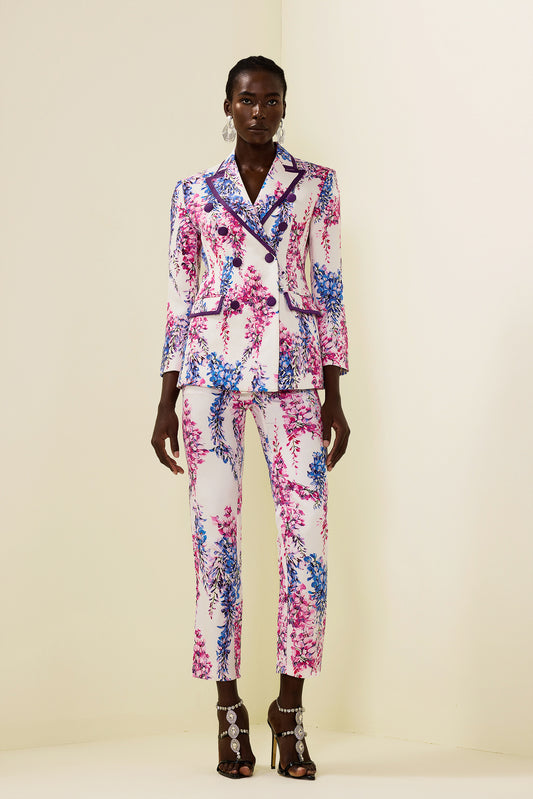 Double Breasted Blazer & High Waist Pants Set