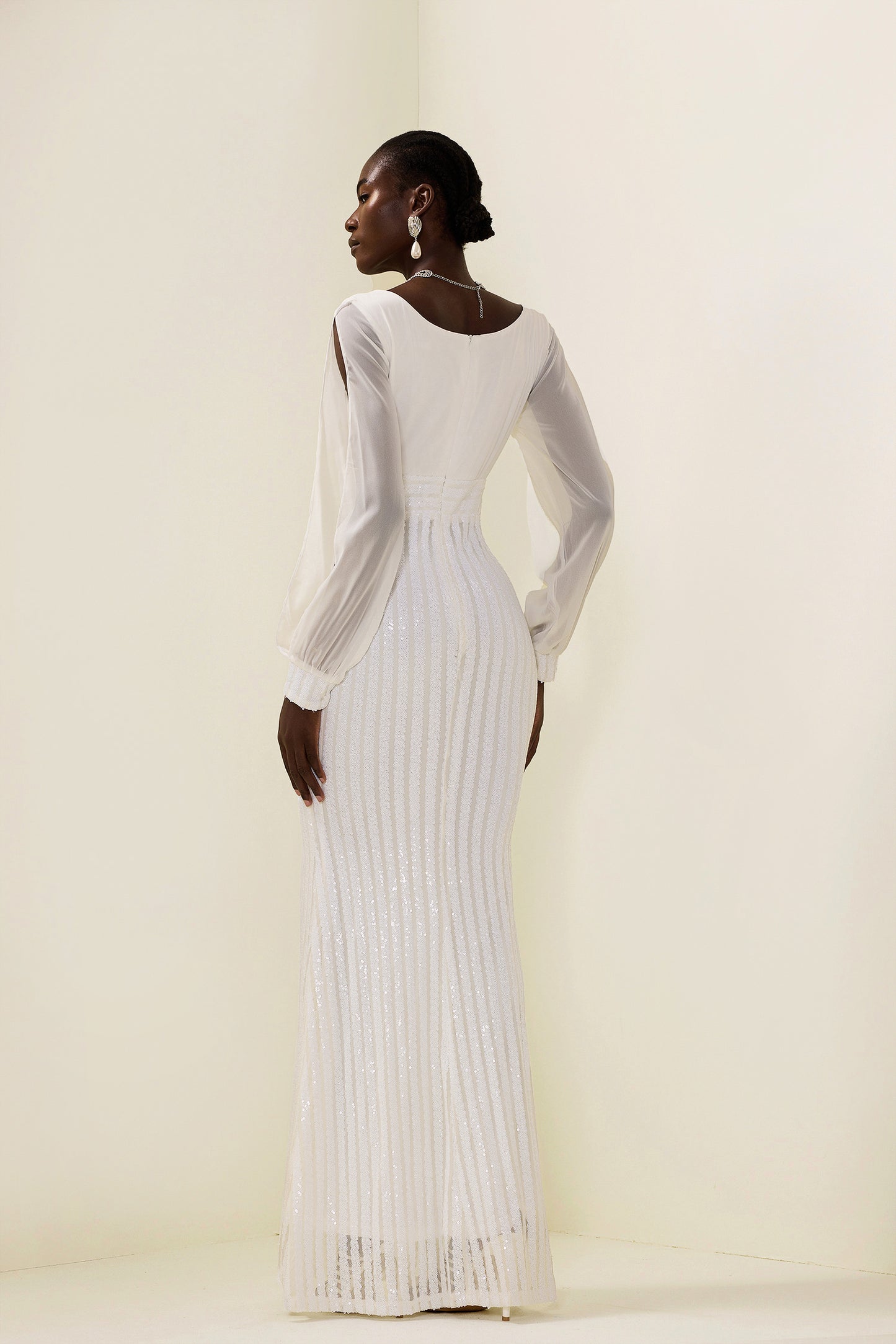 Sequin Cut-out Maxi Dress