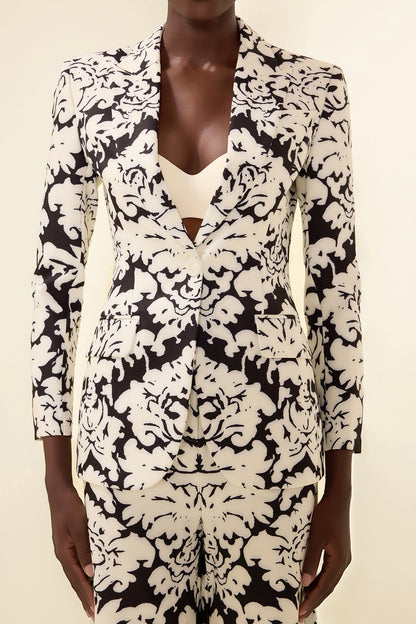 Shoulder Pad Top & Hight Waist Pants Set