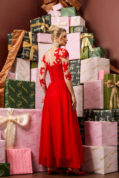 Lace Knotted Midi Dress
