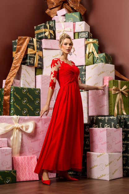 Lace Knotted Midi Dress