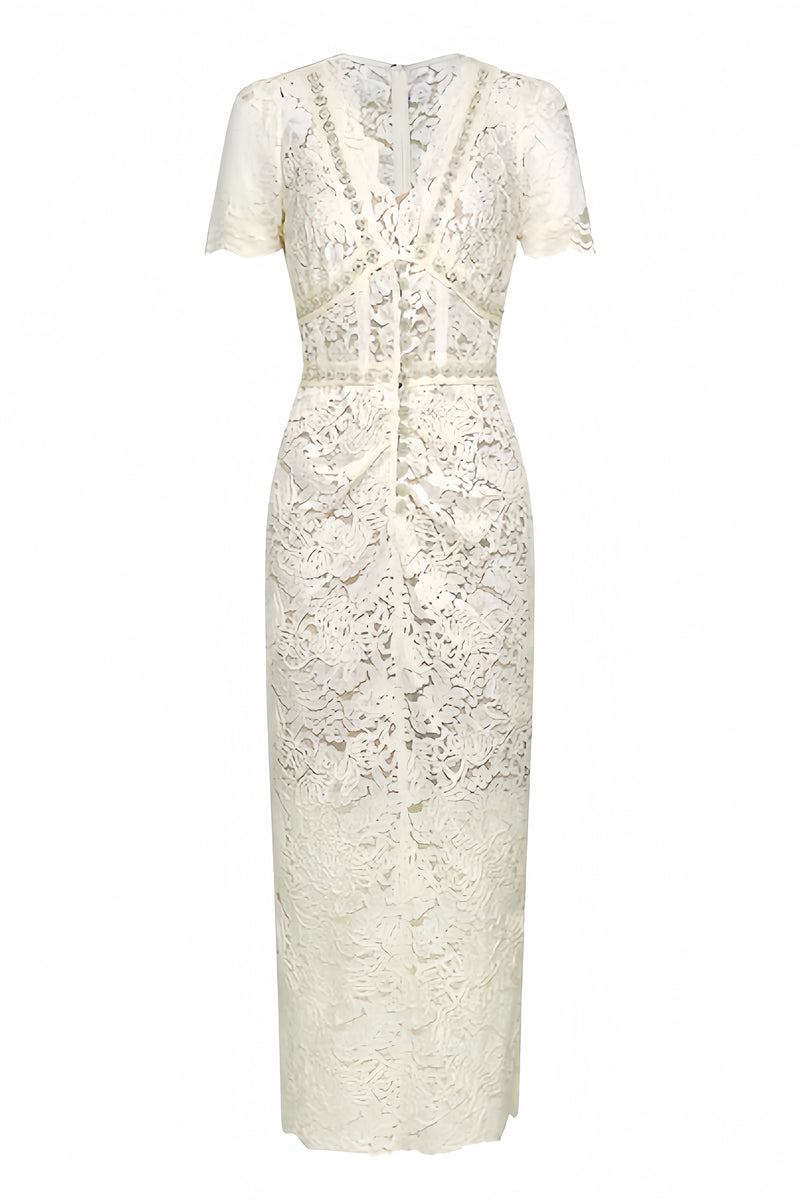 Fina Lace Slim Fit Midi Dress